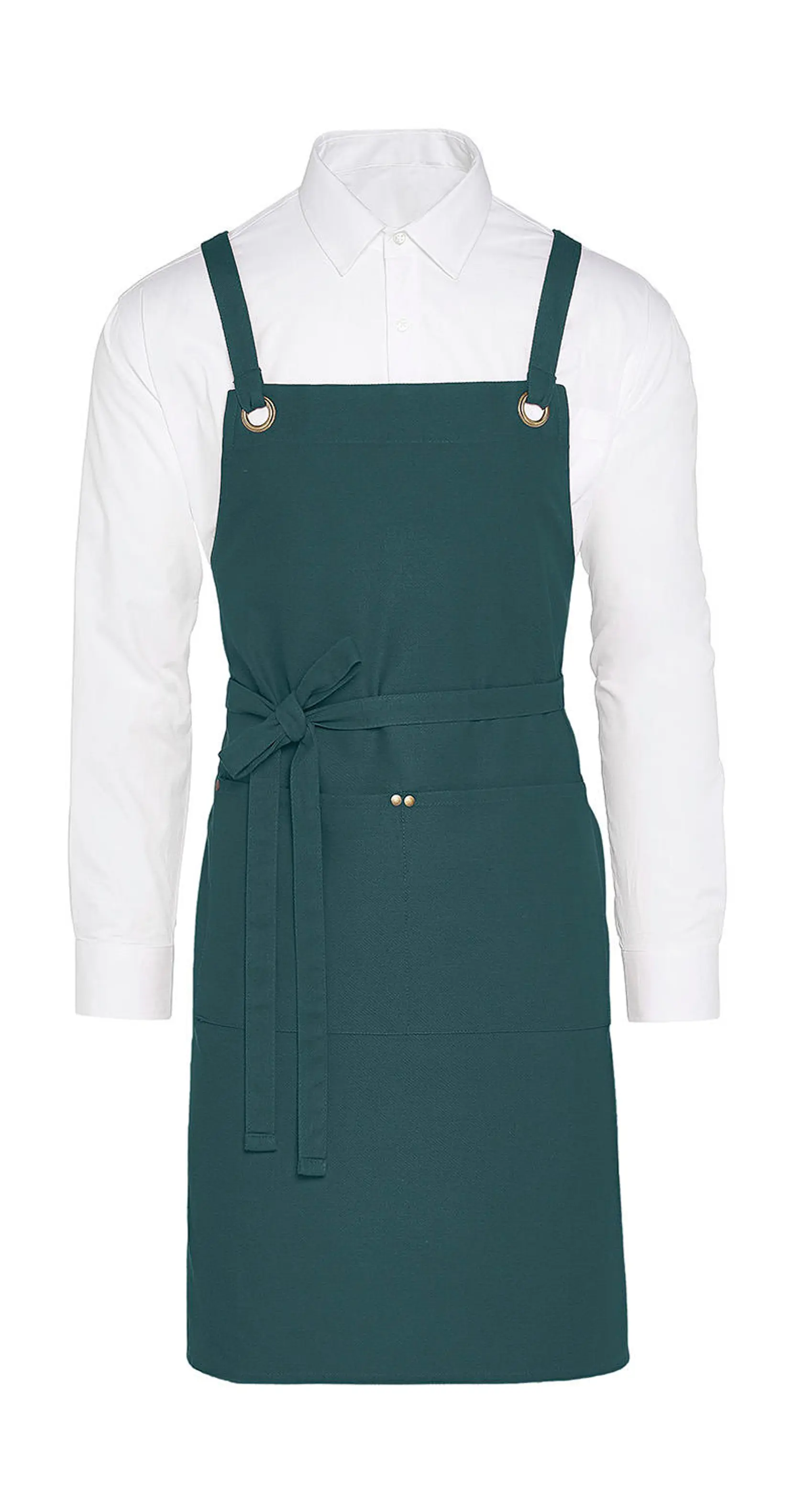 Bild på PROVENCE - Crossover Eyelets Bib Apron with Pocket