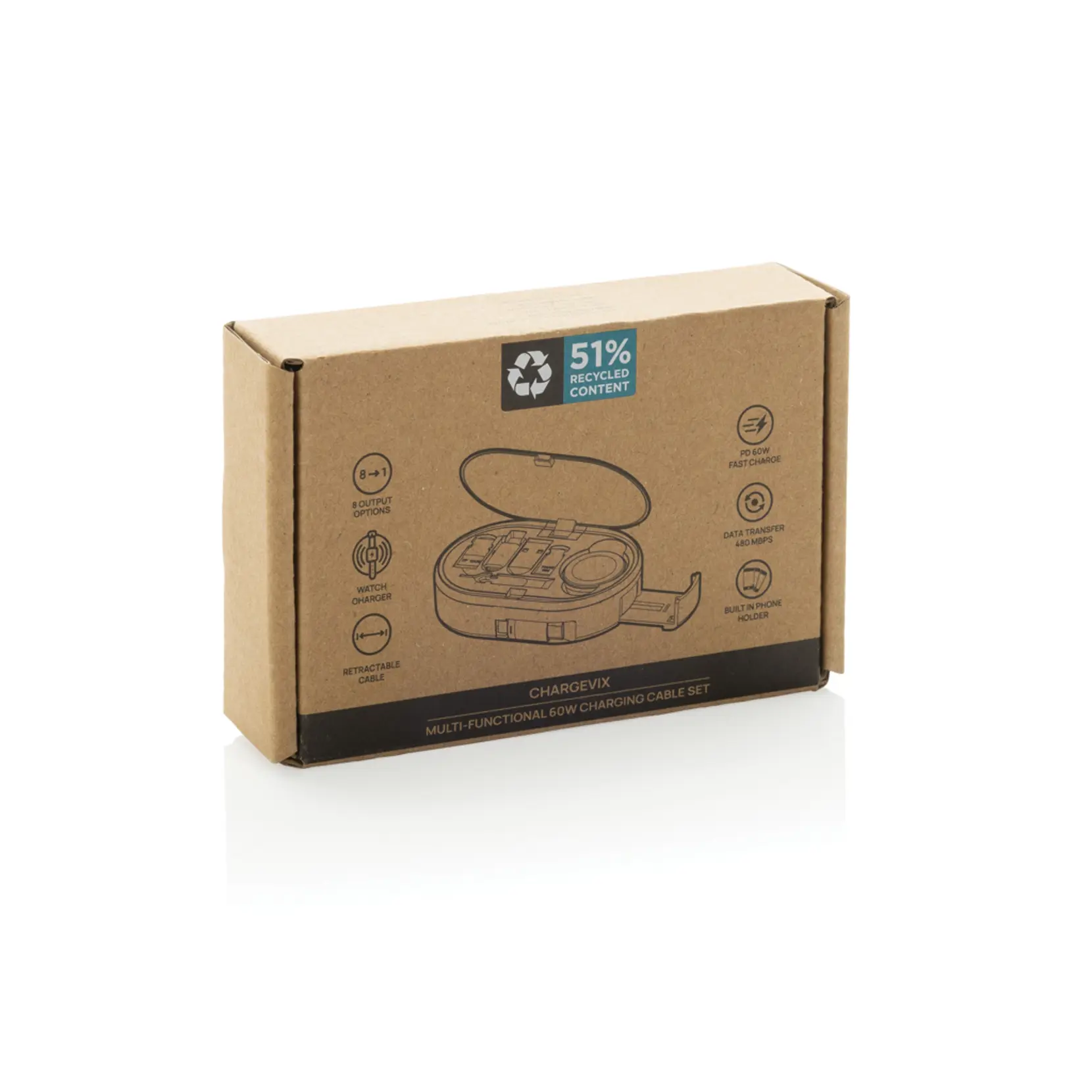 Bild på Chargevix Multifunktionell 60W laddning i RCS återv. plast
