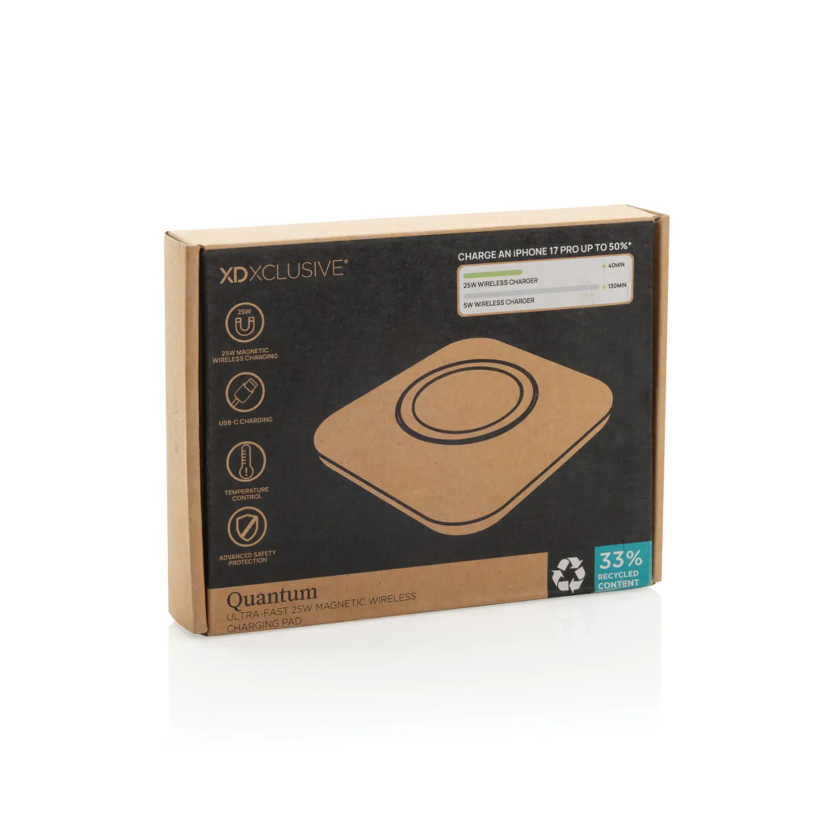 Bild på Quantom ultrasnabb 25 W magnetisk trådlös laddningsplatta