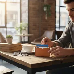 Bild på Citizen Green Tintin korthållare i återvunnet läder