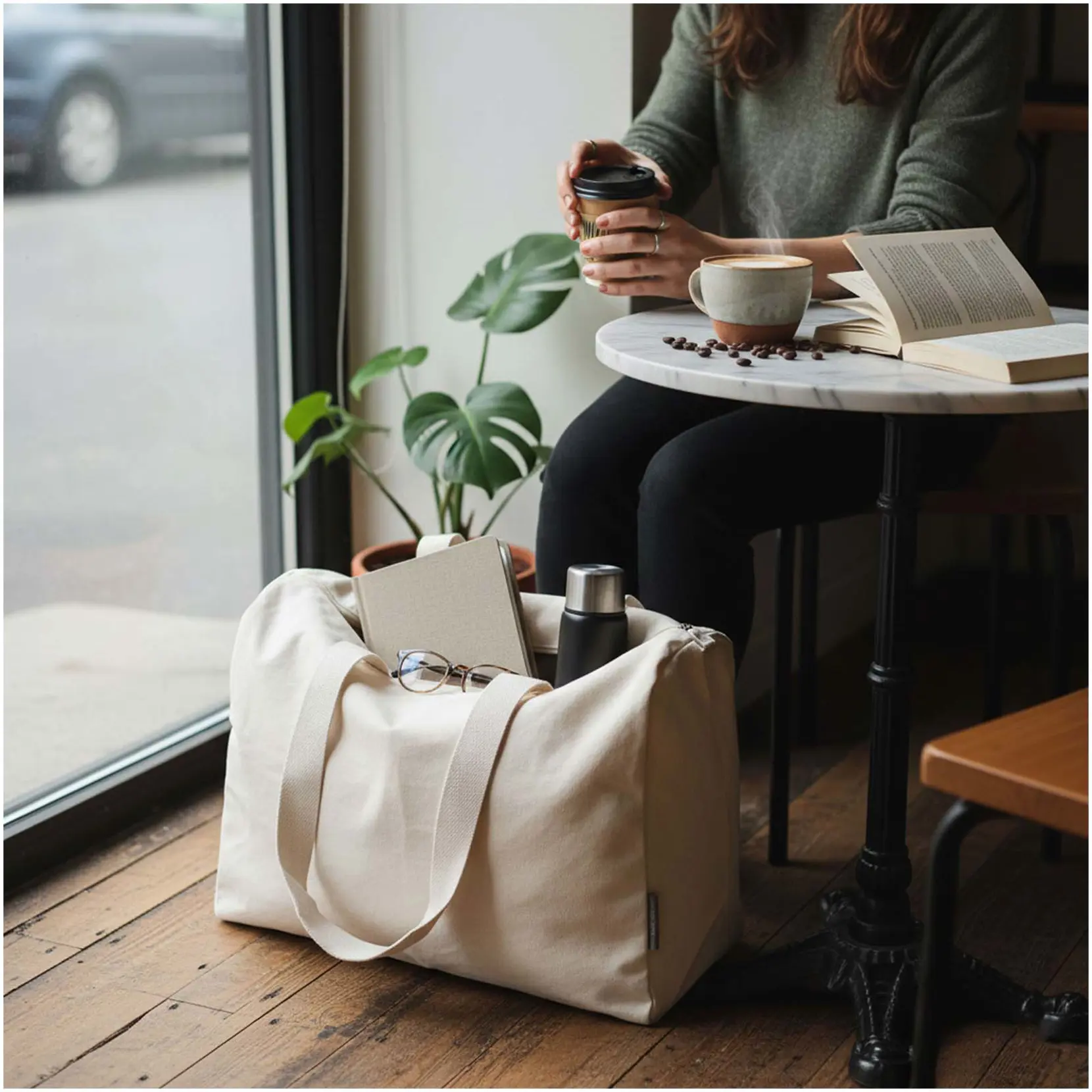 Bild på Citizen Green Combio resväska och påse i ekologisk bomull