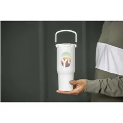 Bild på Bronx 900 ml vakuumisolerad termos av koppar och RCS-certifierat återvunnet rostfritt stål med ett lock med dubbla funktioner 