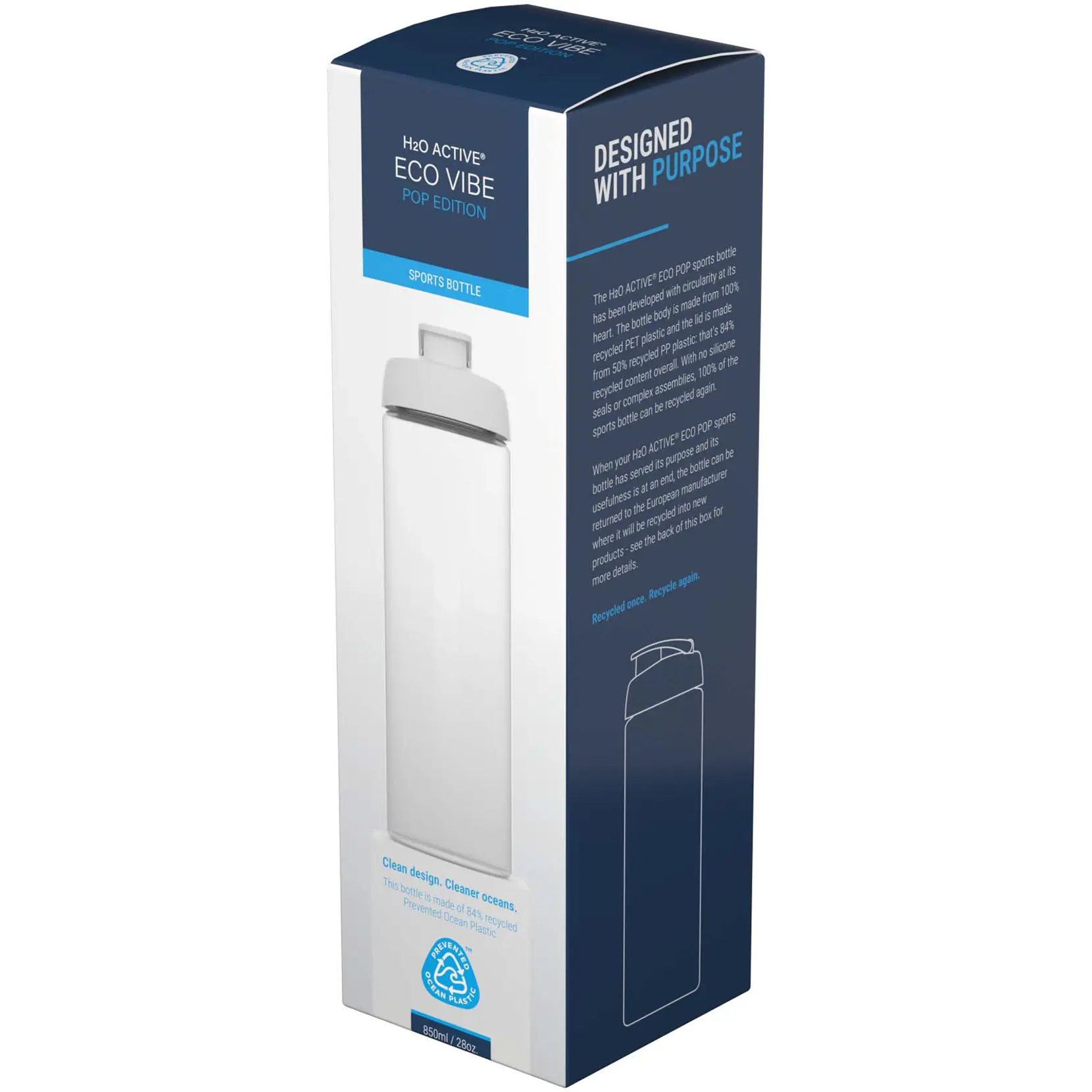 Bild på H2O Active® Eco Vibe 850 ml sportflaska med uppfällbart lock