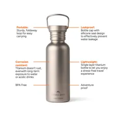 Bild på Nordic Drift Trail Light Titanium vattenflaska 600 ml
