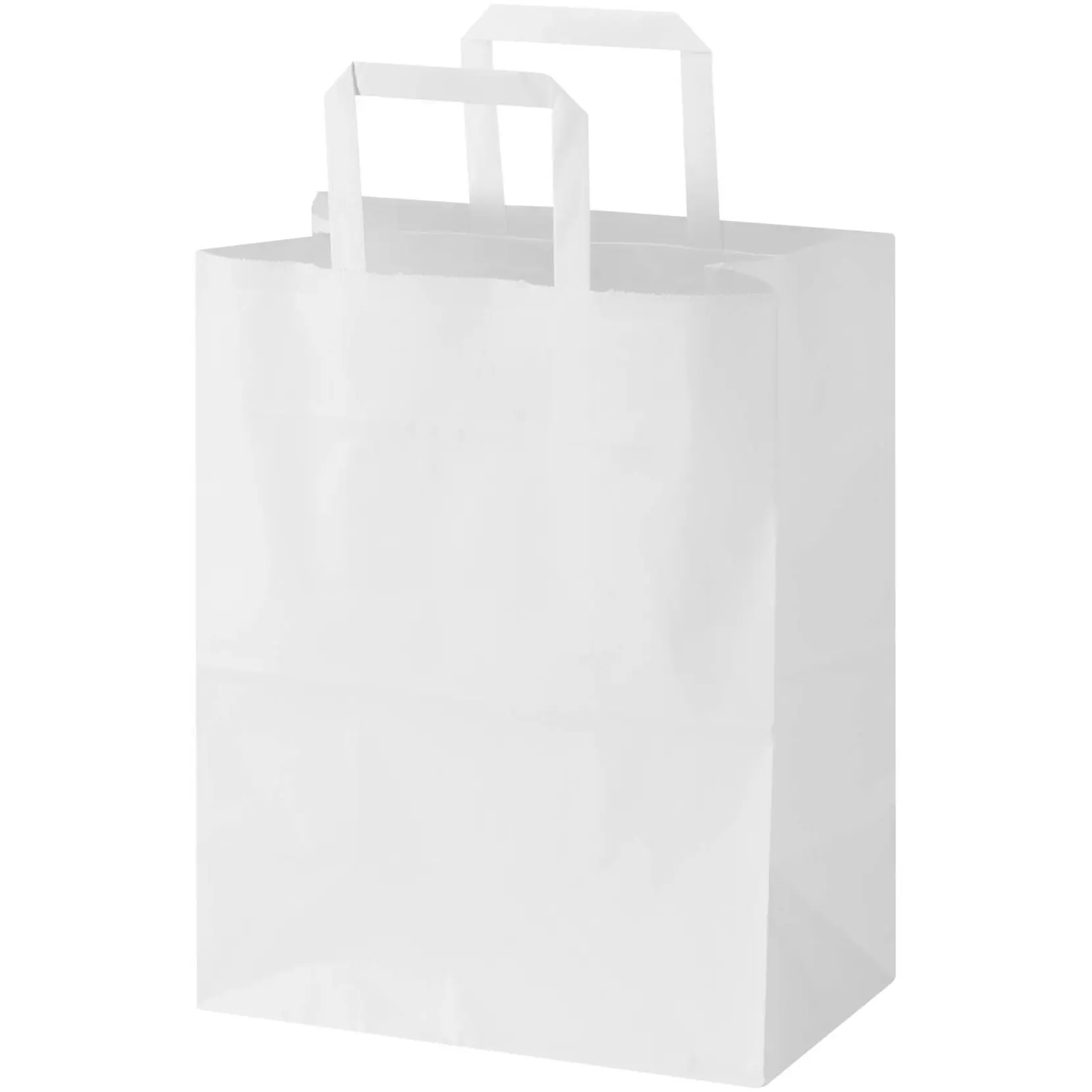 Bild på Kraft papperspåse 80 g/m2 med platta handtag – 25 x 15 x 32 cm Bild på Kraft papperspåse 80 g/m2 med platta handtag – 25 x 15 x 32 cm