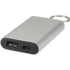 Bild på Arcturus 2 000 mAh powerbank i återvunnet aluminium med nyckelring