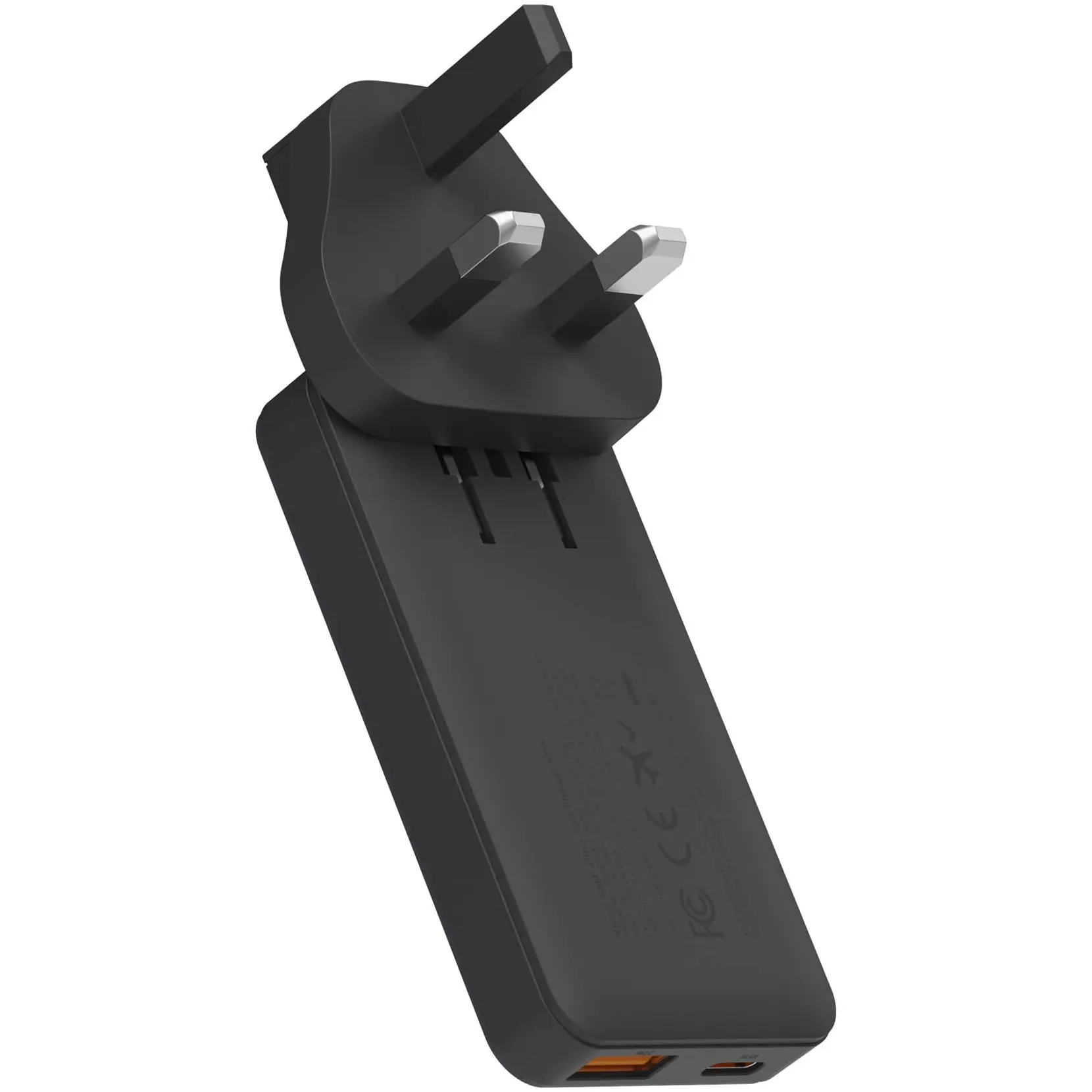 Bild på Xtorm 65 W snabbladdare set med kabel och resefodral för resor