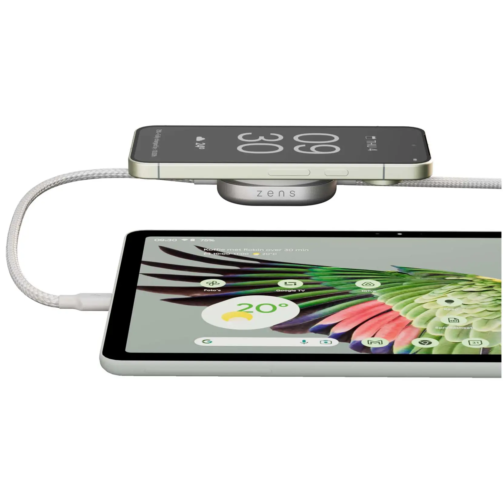 Bild på Zens Pro 2 240 W USB-C 2-i-1-laddningskabel