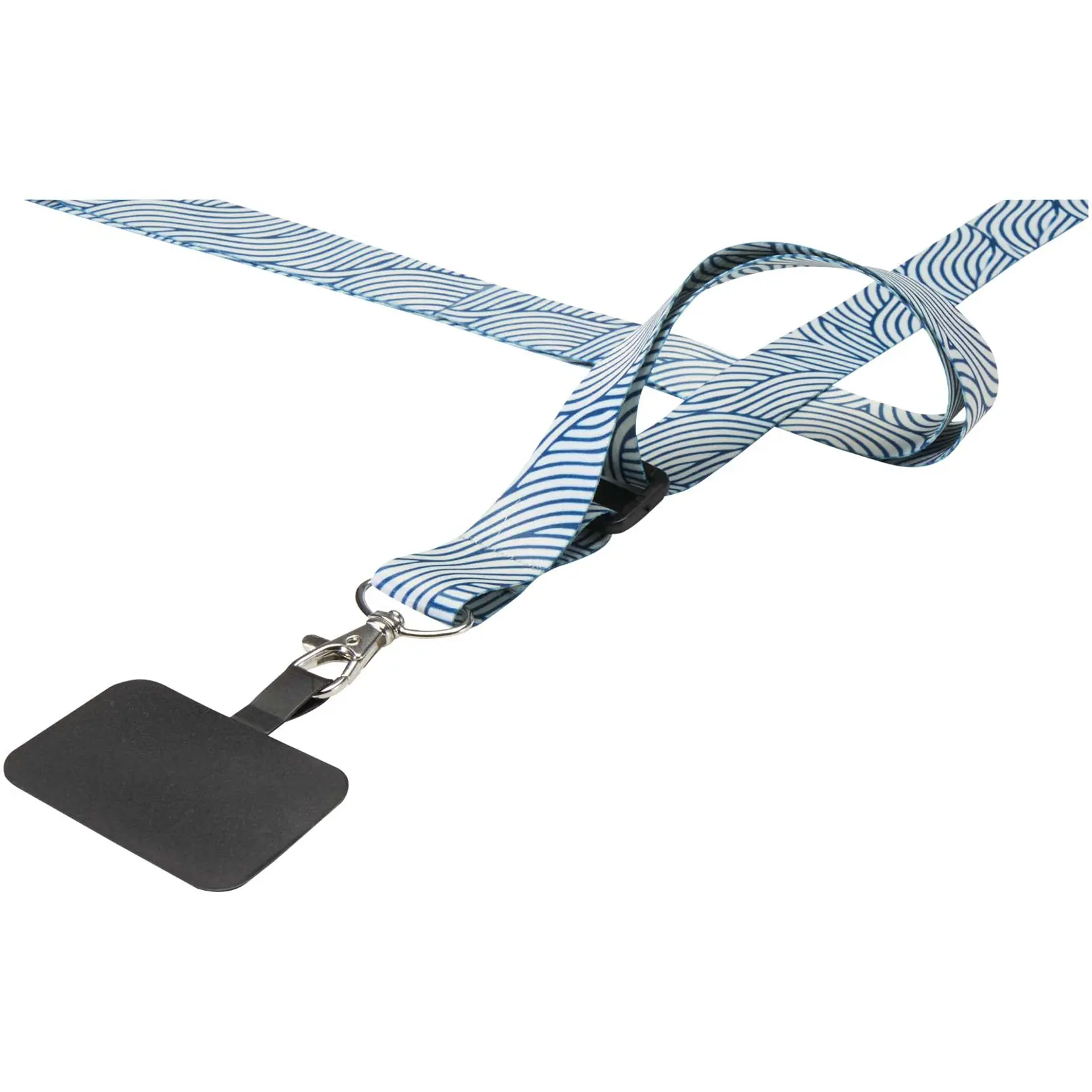 Bild på Lyra sublimerat och justerbart logoband med telefonhållare