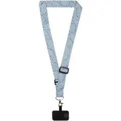 Bild på Lyra sublimerat och justerbart logoband med telefonhållare