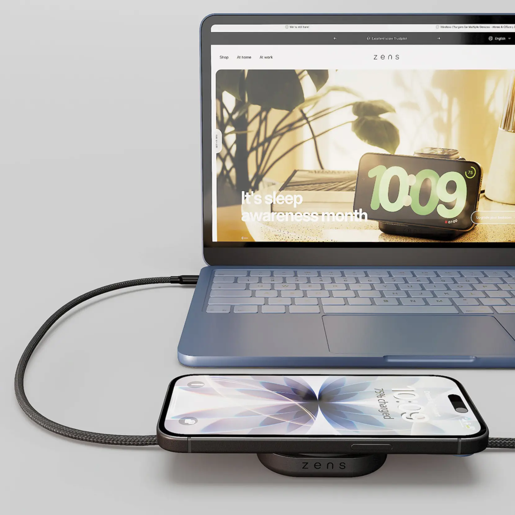Bild på Zens Laddningskabel USB C - C Pro 2 Bild på Zens Laddningskabel USB C - C Pro 2