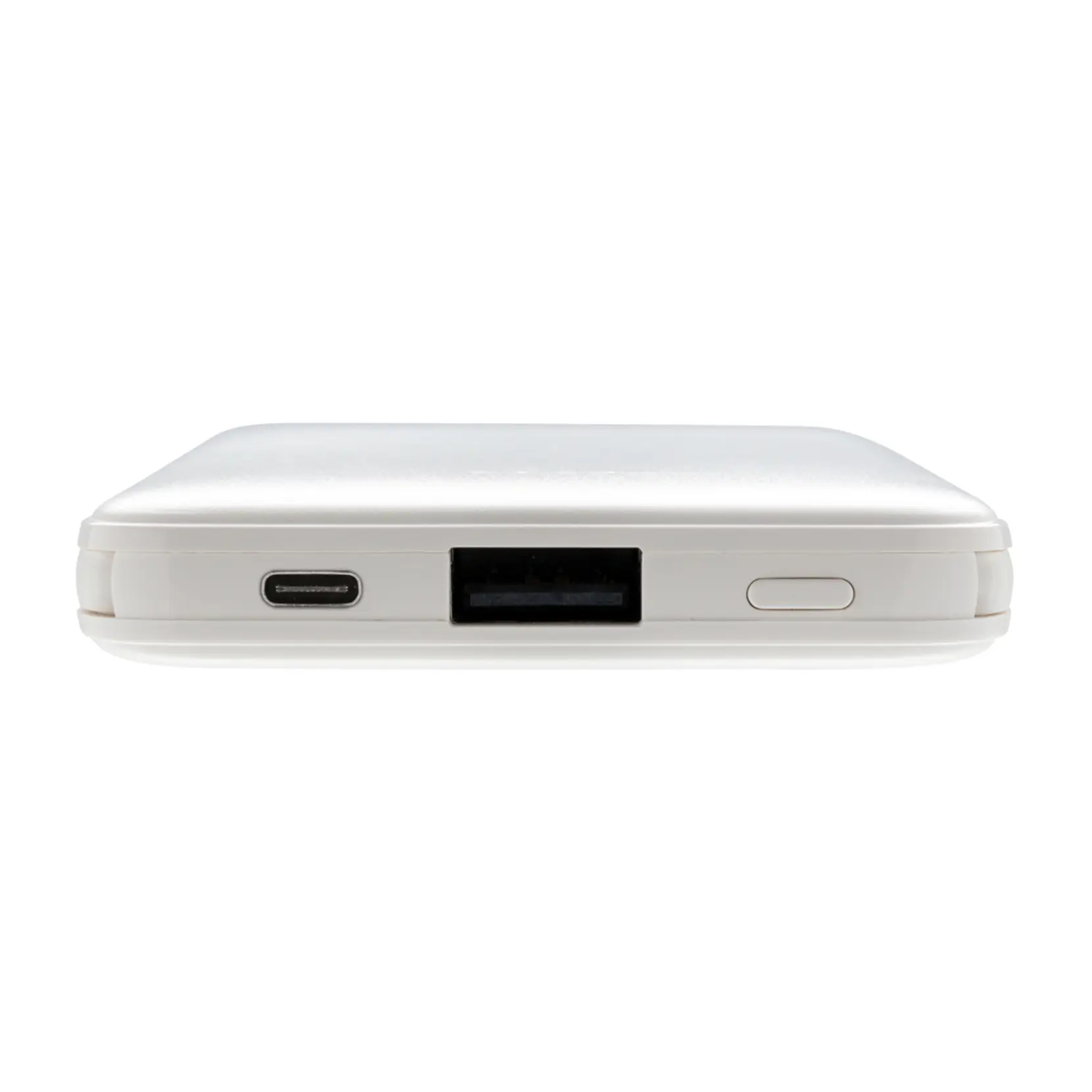 Bild på 5.000 mAh powerbank i fickformat med integrerade kablar Bild på 5.000 mAh powerbank i fickformat med integrerade kablar