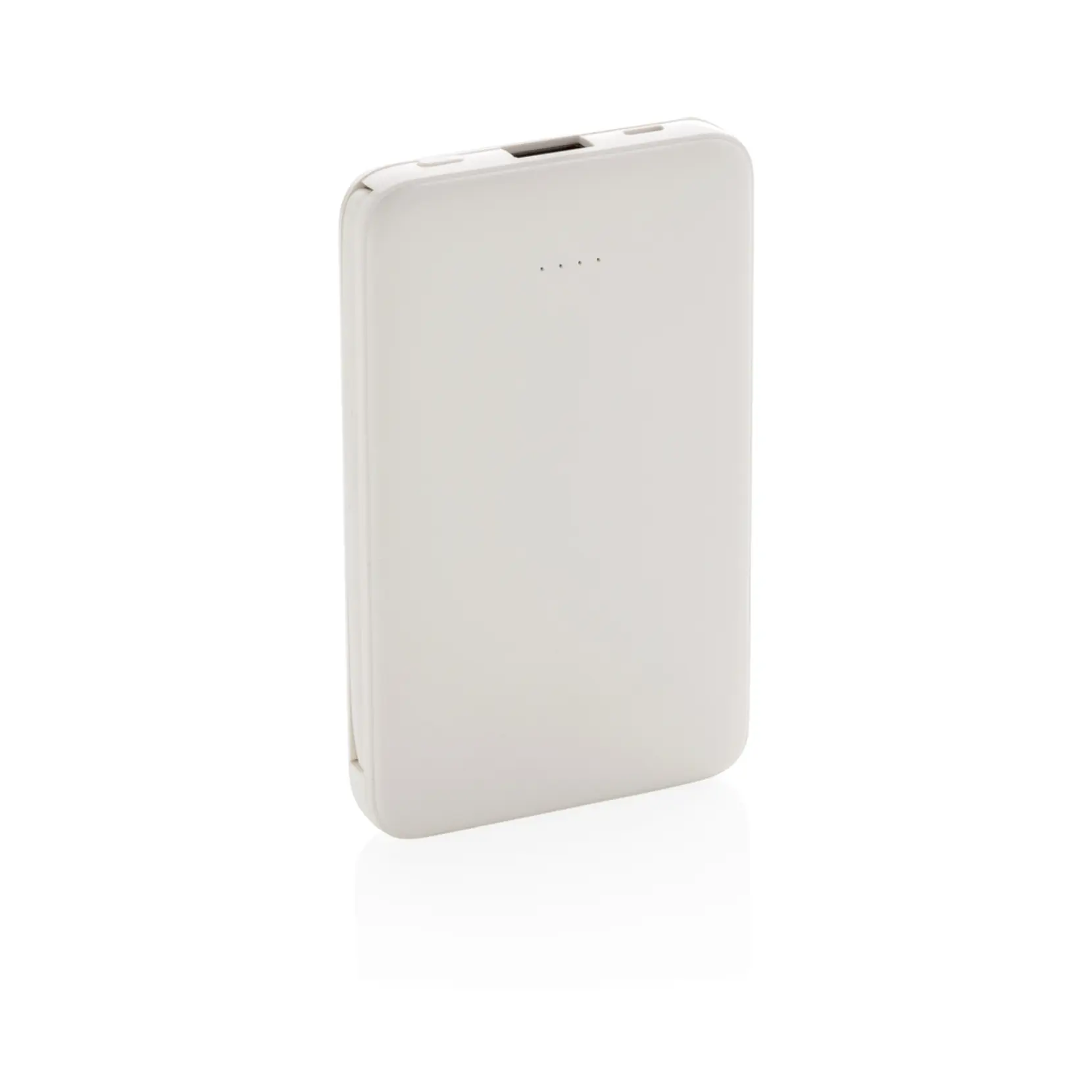 Bild på 5.000 mAh powerbank i fickformat med integrerade kablar Bild på 5.000 mAh powerbank i fickformat med integrerade kablar