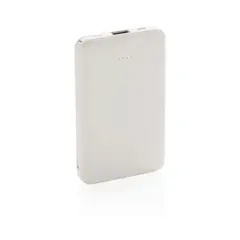 Bild på 5.000 mAh powerbank i fickformat med integrerade kablar