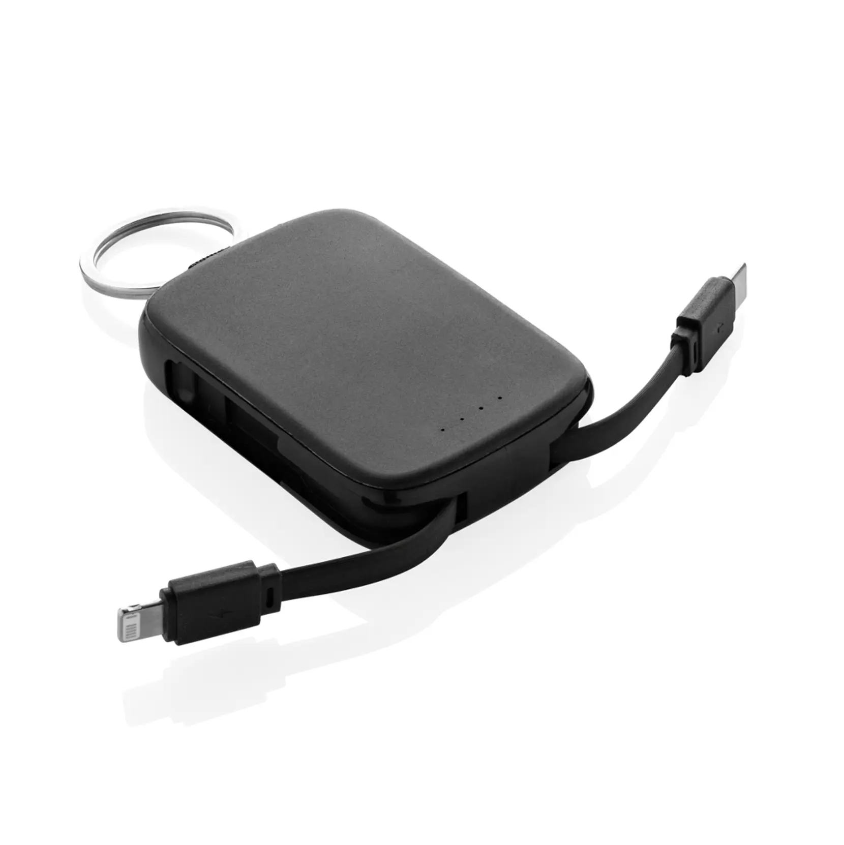 Bild på Nexo RCS nyckelringspowerbank 2000 mAh med integrerade kabla Bild på Nexo RCS nyckelringspowerbank 2000 mAh med integrerade kabla