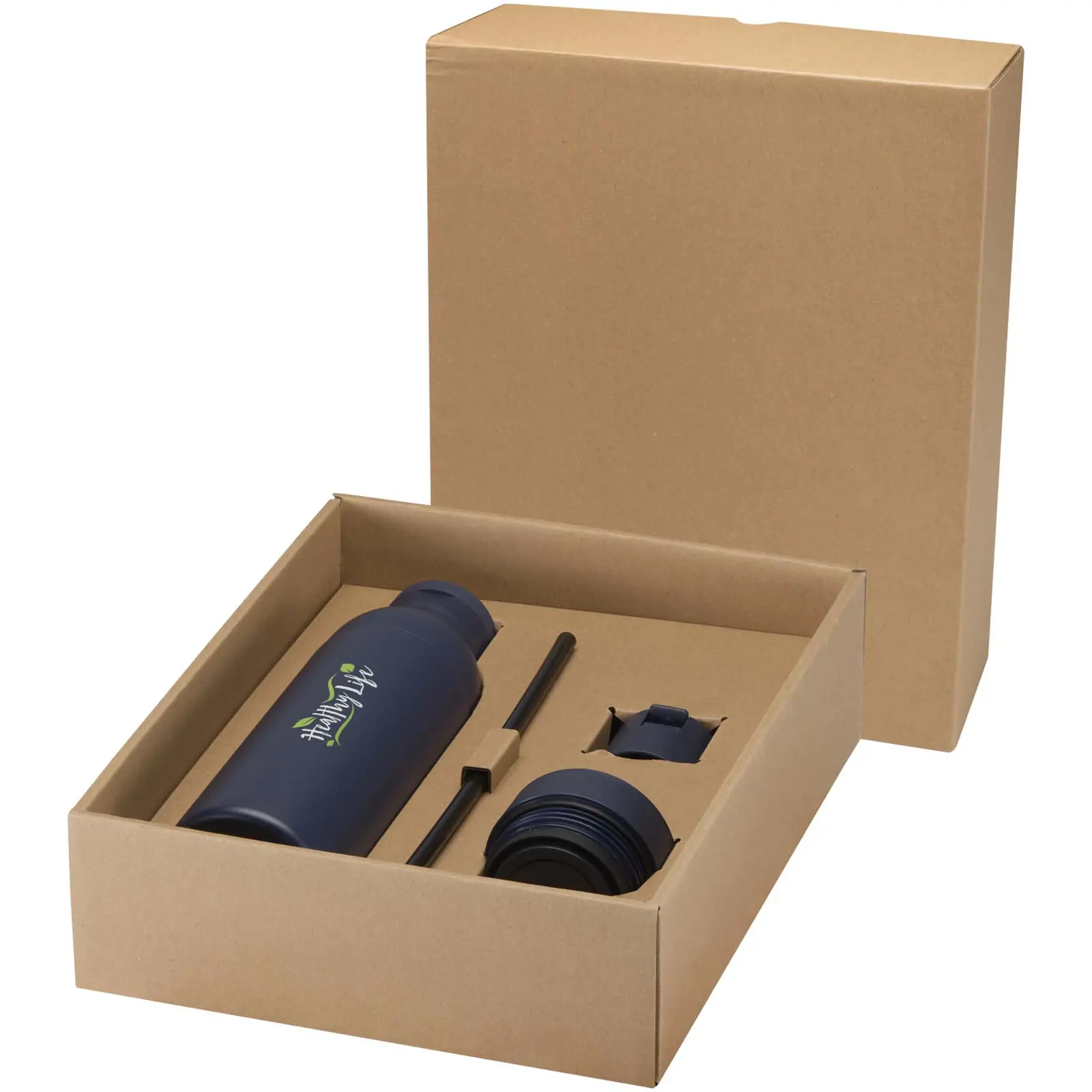Bild på Illuminate 650 ml vattenflaska av RCS-certifierat återvunnet rostfritt stål med dubbelvägg, med 3 olika lock Bild på Illuminate 650 ml vattenflaska av RCS-certifierat återvunnet rostfritt stål med dubbelvägg, med 3 olika lock