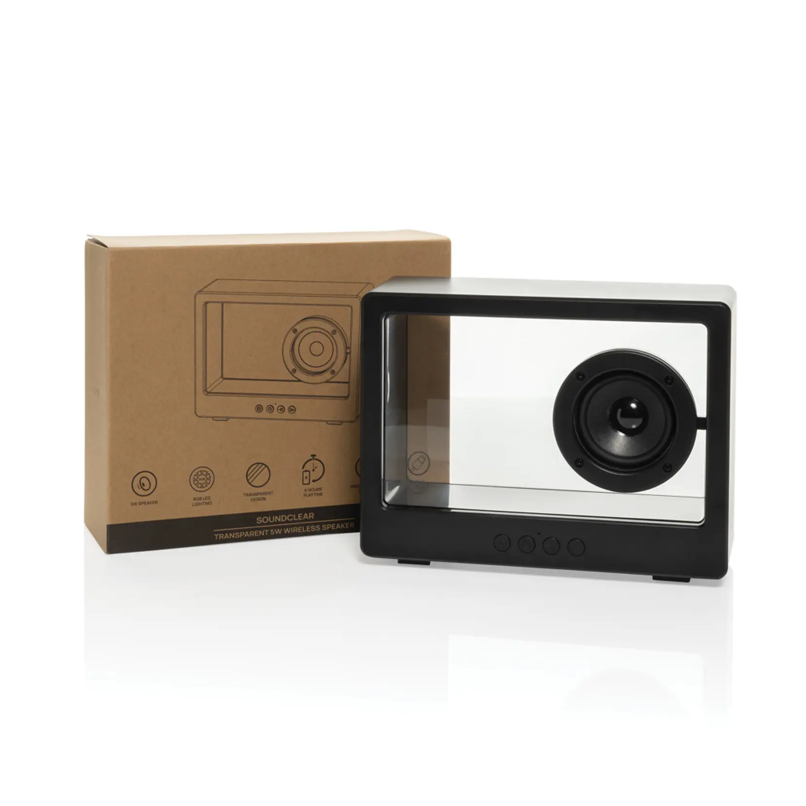 Bild på Soundclear Transparent 5W trådlös högtalare Bild på Soundclear Transparent 5W trådlös högtalare