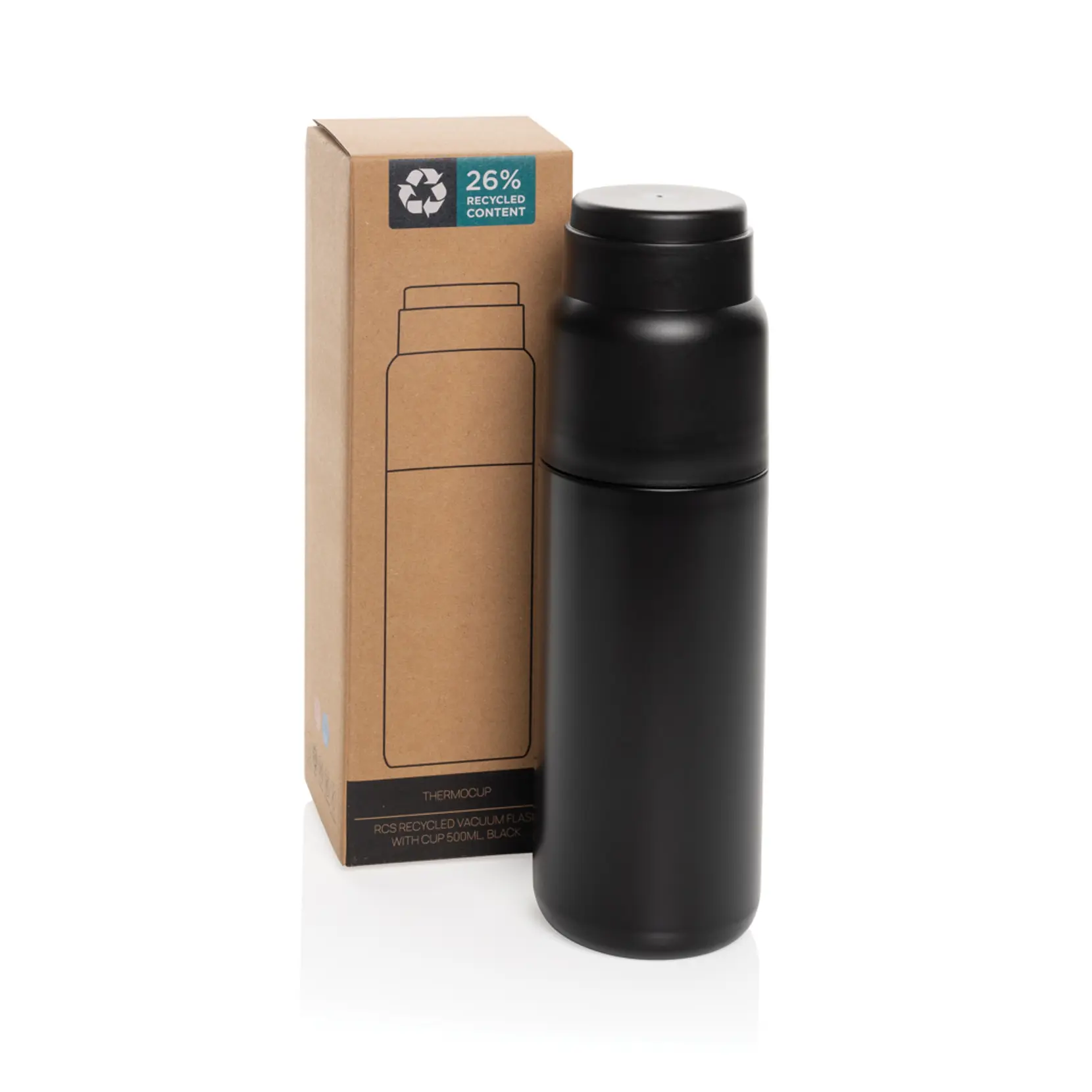 Bild på Thermocup RCS återvunnen vakuumflaska med kopp 500 ml Bild på Thermocup RCS återvunnen vakuumflaska med kopp 500 ml