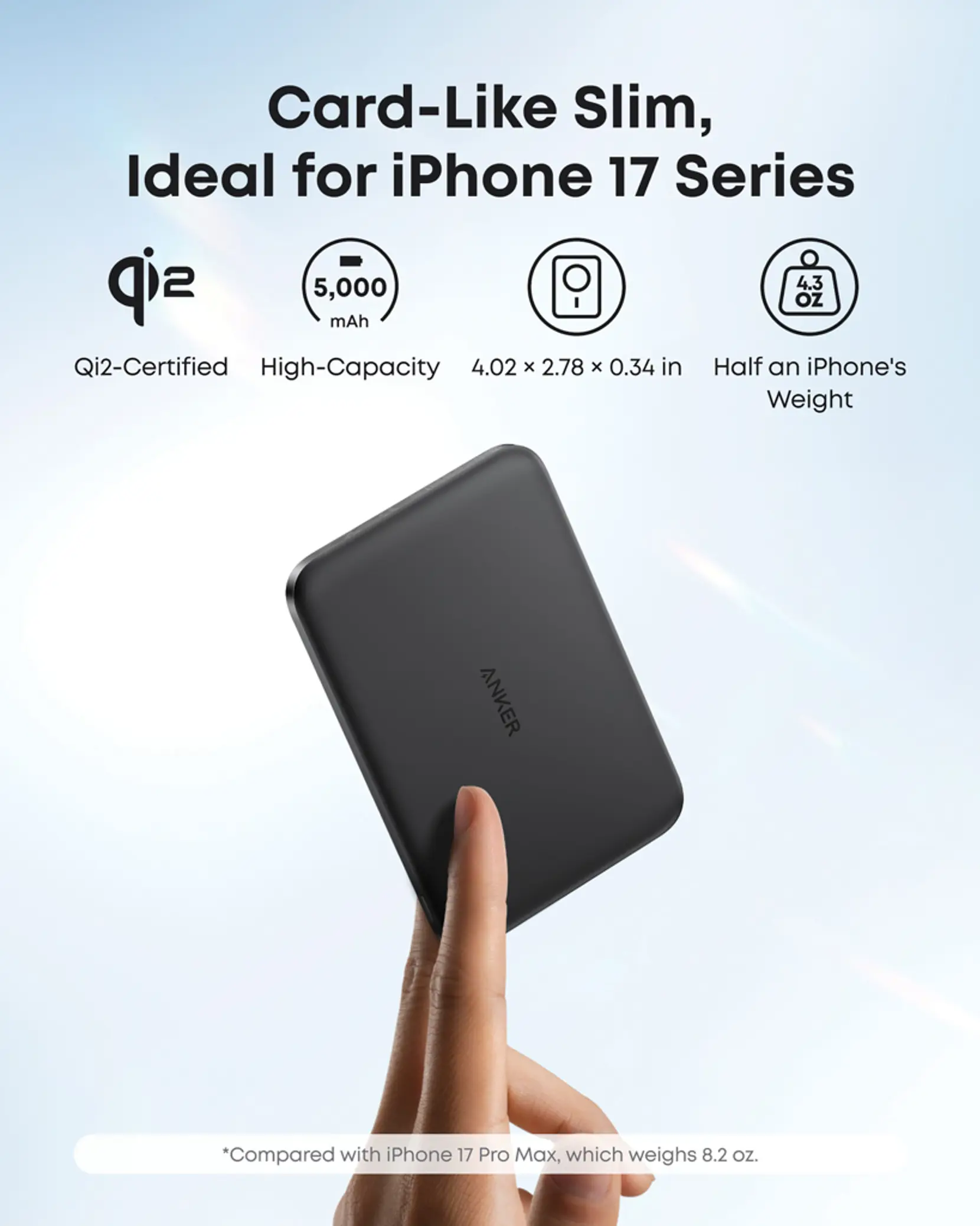 Bild på Anker Nano trådlös powerbank 5K 15W MagGo slim Qi 2.0