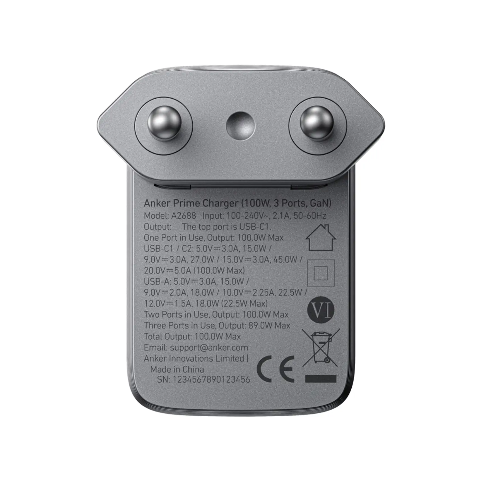 Bild på Anker Prime laddare (100W, 3 Ports, GaN) Bild på Anker Prime laddare (100W, 3 Ports, GaN)