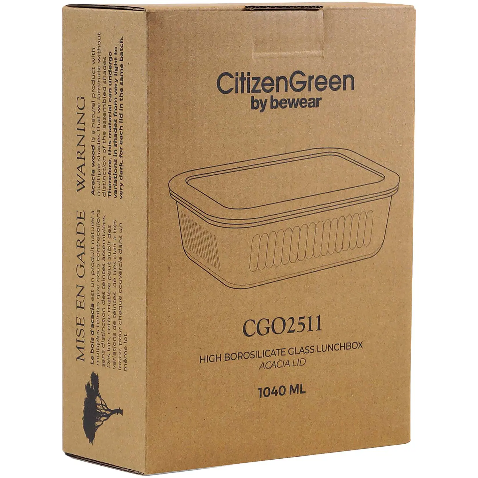 Bild på Citizen Green Purlunch 1000 ml lunchlåda i borosilikatglas Bild på Citizen Green Purlunch 1000 ml lunchlåda i borosilikatglas