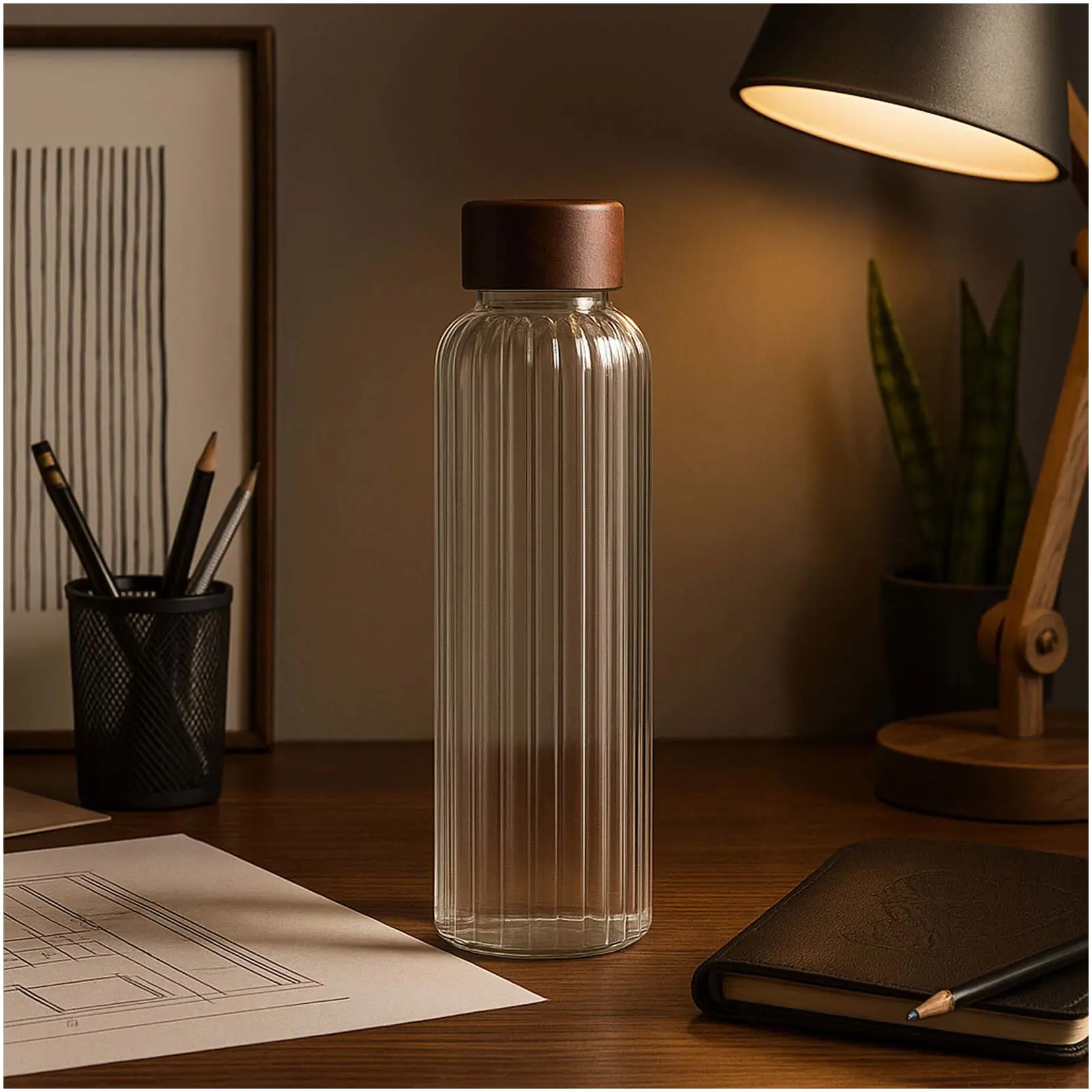 Bild på Citizen Green Purflow 550 ml vattenflaska i borosilikatglas Bild på Citizen Green Purflow 550 ml vattenflaska i borosilikatglas