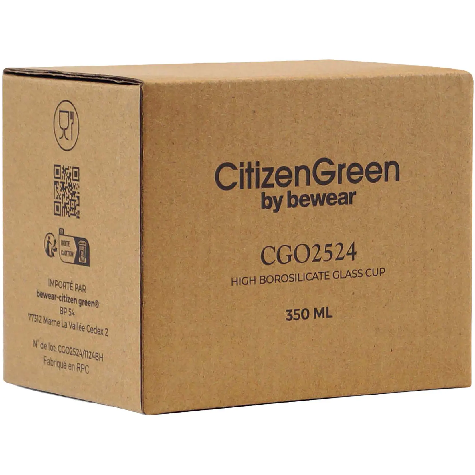 Bild på Citizen Green Purdrink 330 ml mugg i borosilikatglas Bild på Citizen Green Purdrink 330 ml mugg i borosilikatglas