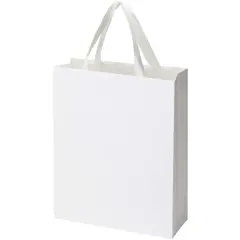 Bild på Smartfold 230 g/m² papperspåse med satinhandtag och glansig laminering – 31 x 12 x 39 cm