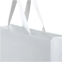 Bild på Smartfold 230 g/m² papperspåse med satinhandtag och matt laminering – 42 x 12 x 35 cm
