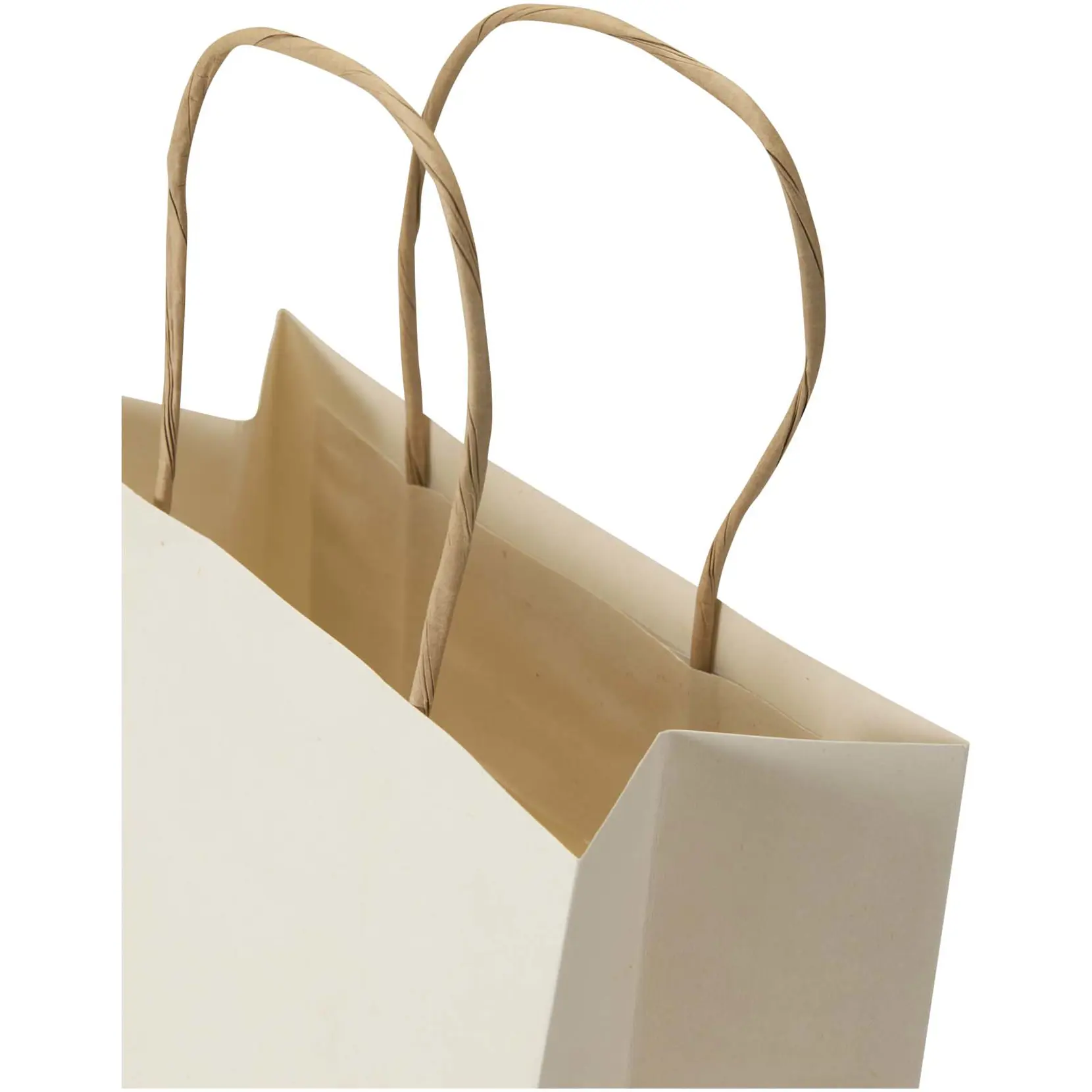 Bild på Papperspåse 150 g/m² av jordbruksavfall med tvinnade handtag – 18 x 9 x 23 cm