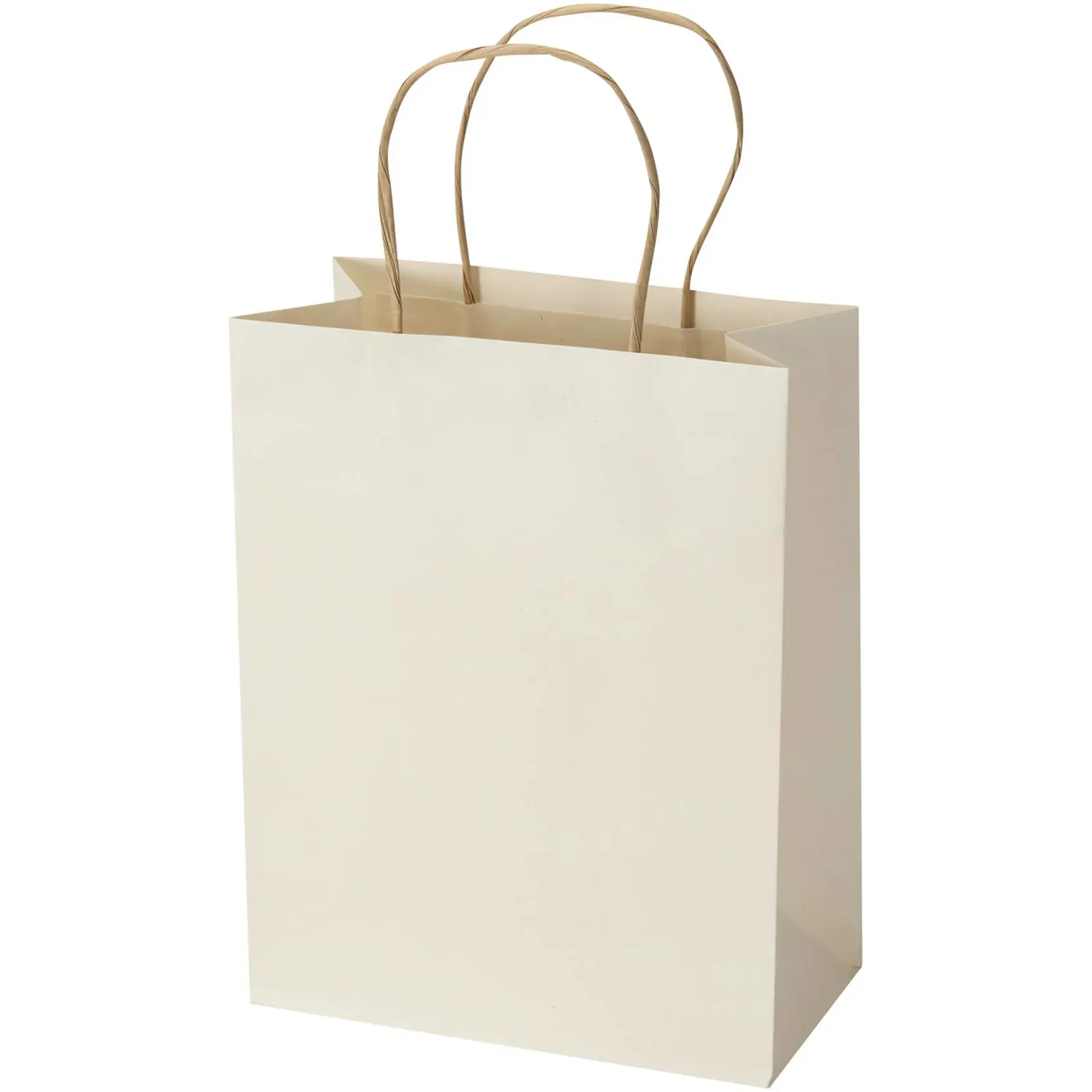 Bild på Papperspåse 150 g/m² av jordbruksavfall med tvinnade handtag – 18 x 9 x 23 cm