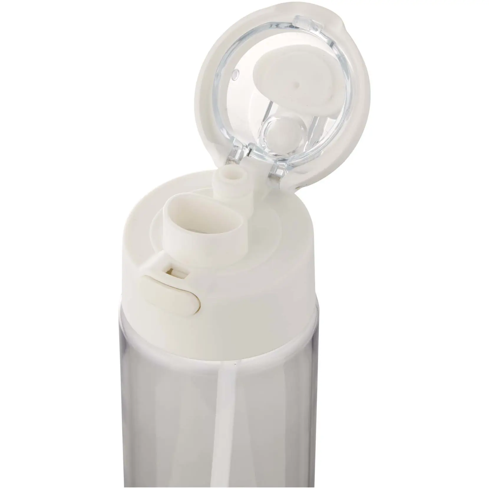 Bild på Theron 700 ml vattenflaska i återvunnen plast från RCS med lock med dubbla funktioner och utfällbart sugrör Bild på Theron 700 ml vattenflaska i återvunnen plast från RCS med lock med dubbla funktioner och utfällbart sugrör