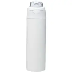 Bild på Theron 800 ml RCS-vattenflaska i återvunnet rostfritt stål med enkelvägg och lock med dubbla funktioner samt utfällbart sugrö