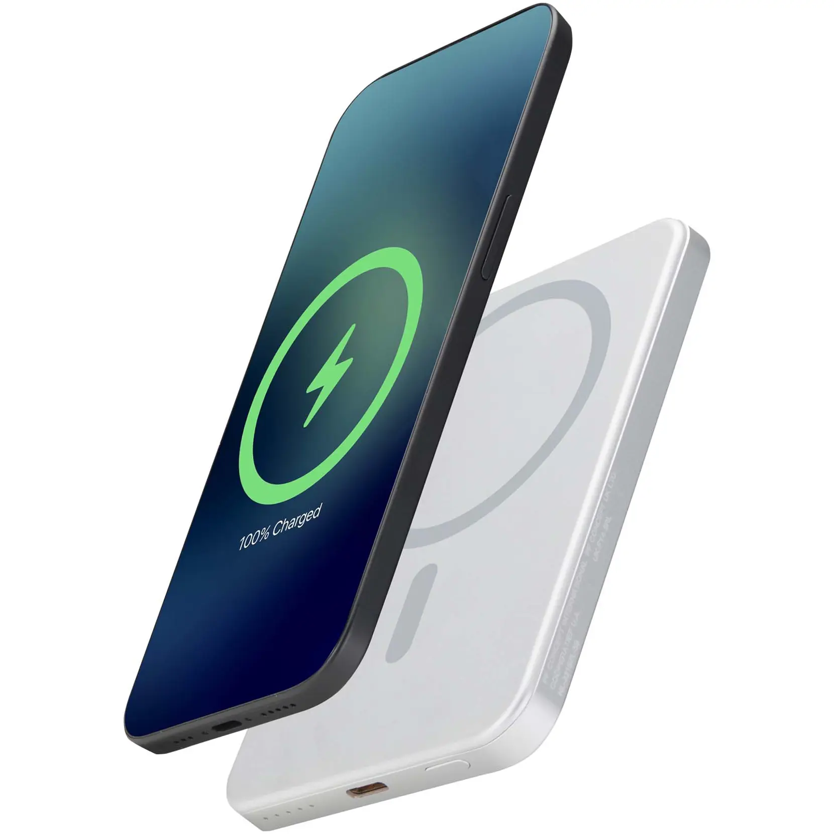 Bild på Avis 5000 mAh magnetisk powerbank i RCS-återvunnet aluminium Bild på Avis 5000 mAh magnetisk powerbank i RCS-återvunnet aluminium