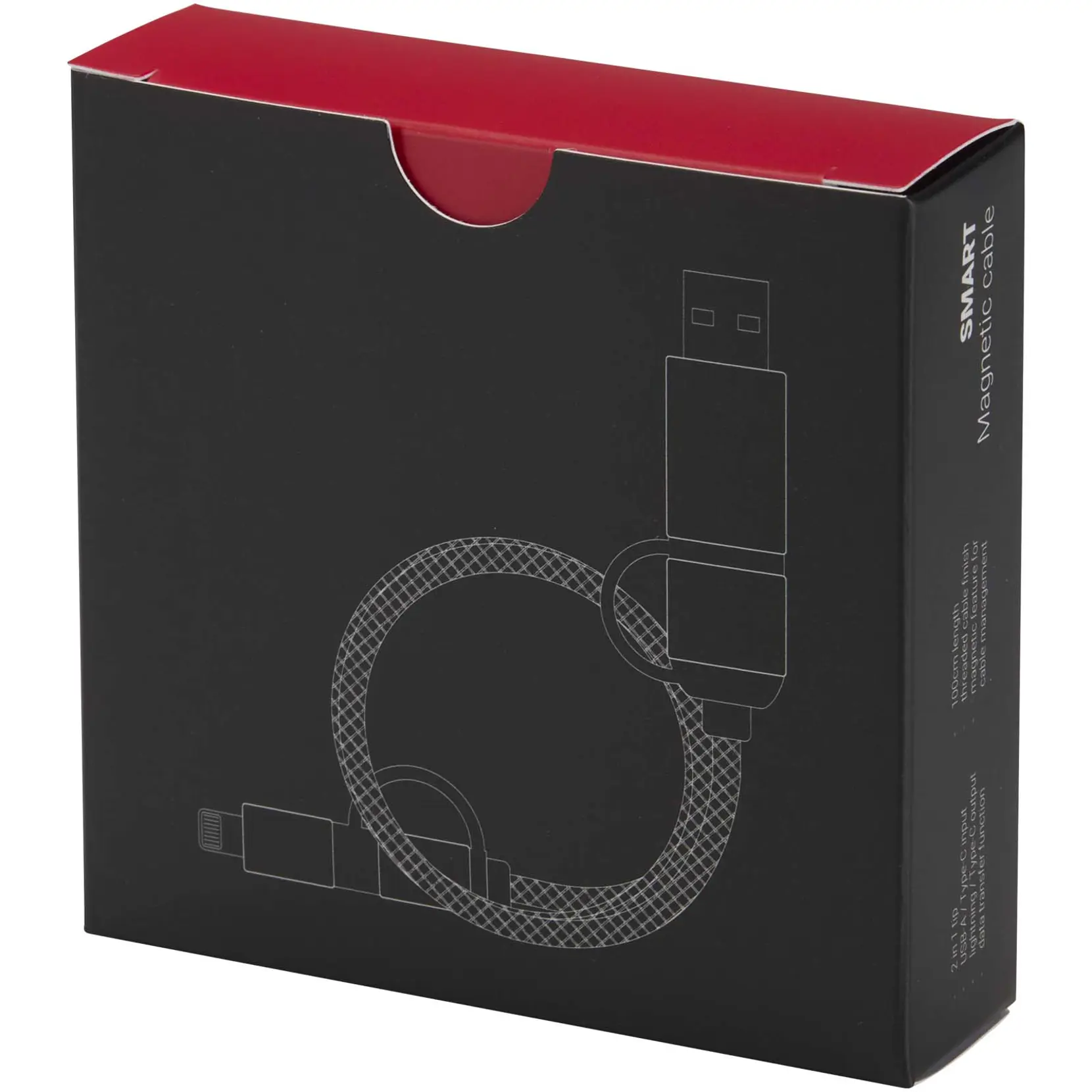Bild på SMART 65 W 100 cm magnetisk 5-i-1-laddningskabel i RCS-återvunna material Bild på SMART 65 W 100 cm magnetisk 5-i-1-laddningskabel i RCS-återvunna material