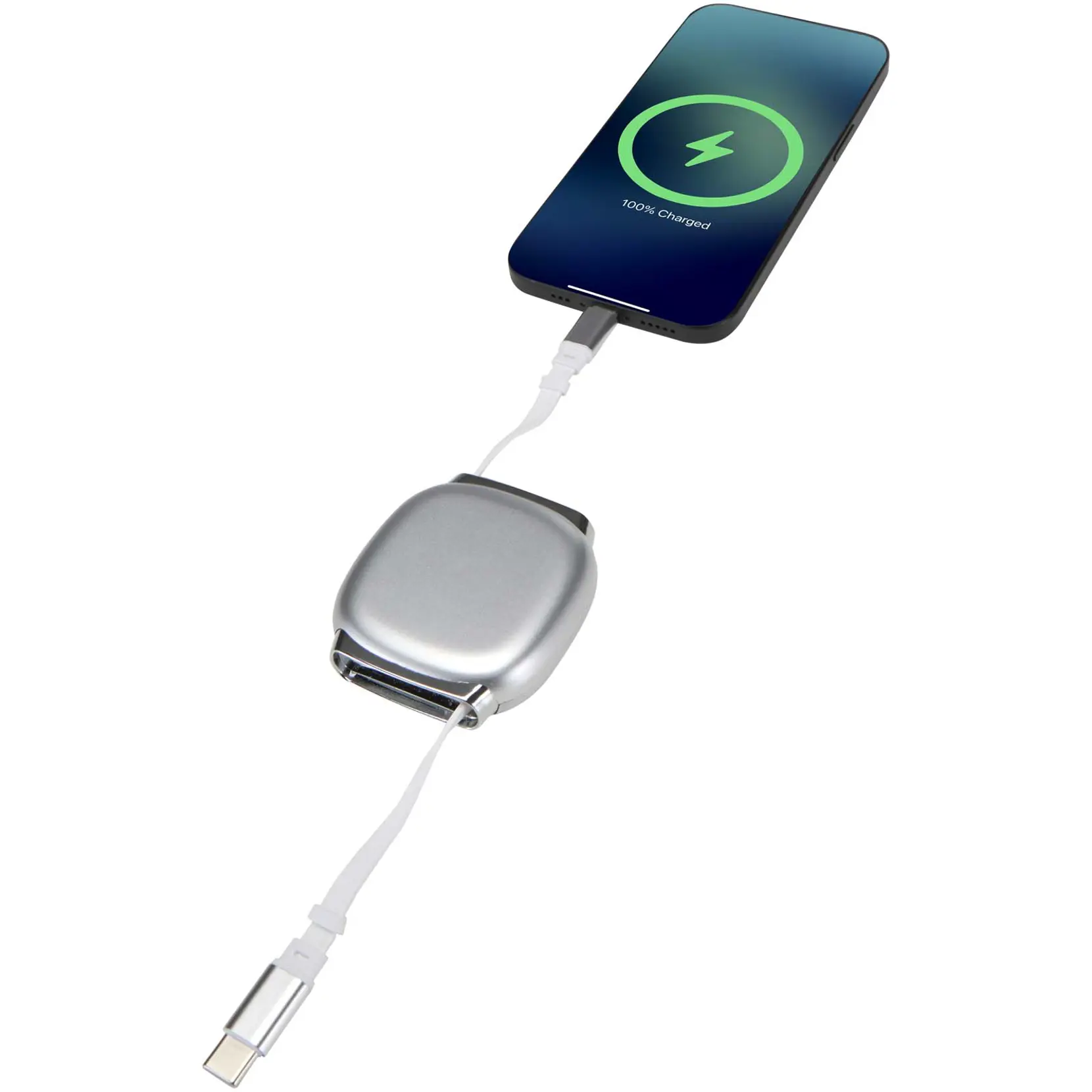 Bild på Alphard 100 W infällbar 5-i-1-kabel med CarPlay och PD-laddning i återvunnet material Bild på Alphard 100 W infällbar 5-i-1-kabel med CarPlay och PD-laddning i återvunnet material