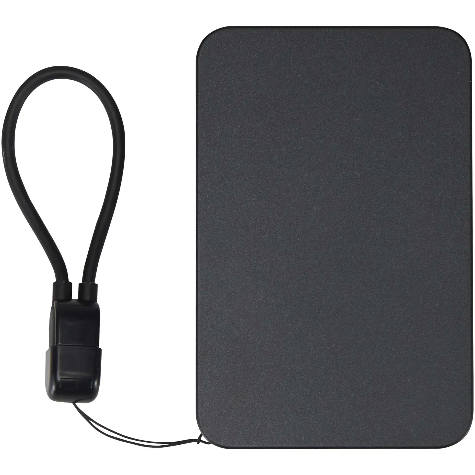 Bild på SMART 5000 mAh magnetisk powerbank av återvunnen plast med nyckelband Bild på SMART 5000 mAh magnetisk powerbank av återvunnen plast med nyckelband