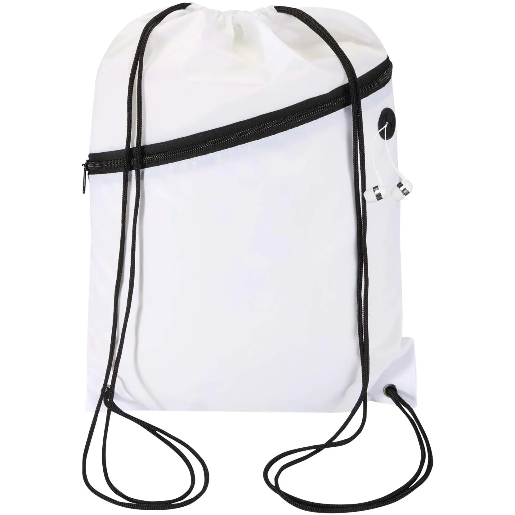 Bild på Oriole RPET-gympapåse med dragsko och framficka med dragkedja 5 liter Bild på Oriole RPET-gympapåse med dragsko och framficka med dragkedja 5 liter