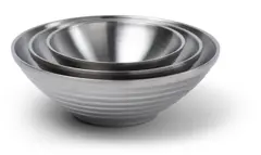 Bild på Skål Stainless Dubbelvägg 3-pack