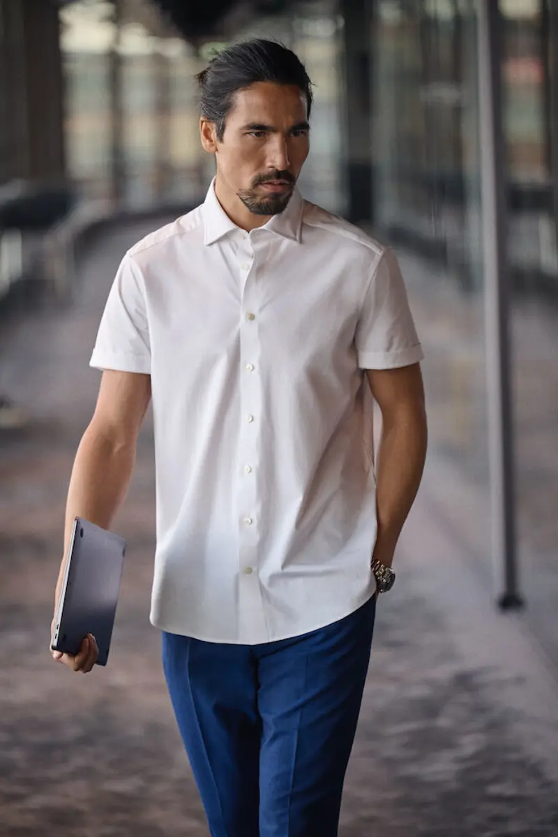 Bild på Indigo Bow 132 S/S Knitted Shirt Slim M