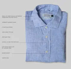 Bild på Indigo Bow 33 Linnen Shirt Regular Fit M