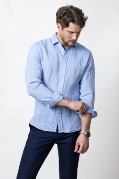 Bild på Indigo Bow 33 Linnen Shirt Regular Fit M