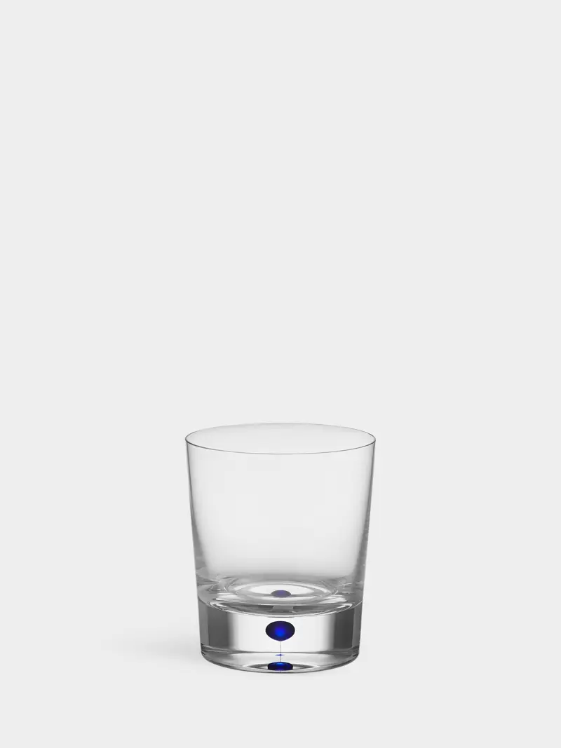 Intermezzo double old fashioned glas blå 40cl