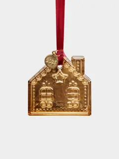 Bild på Annual Holiday Ornament Ginger bread house 21K gold 2025