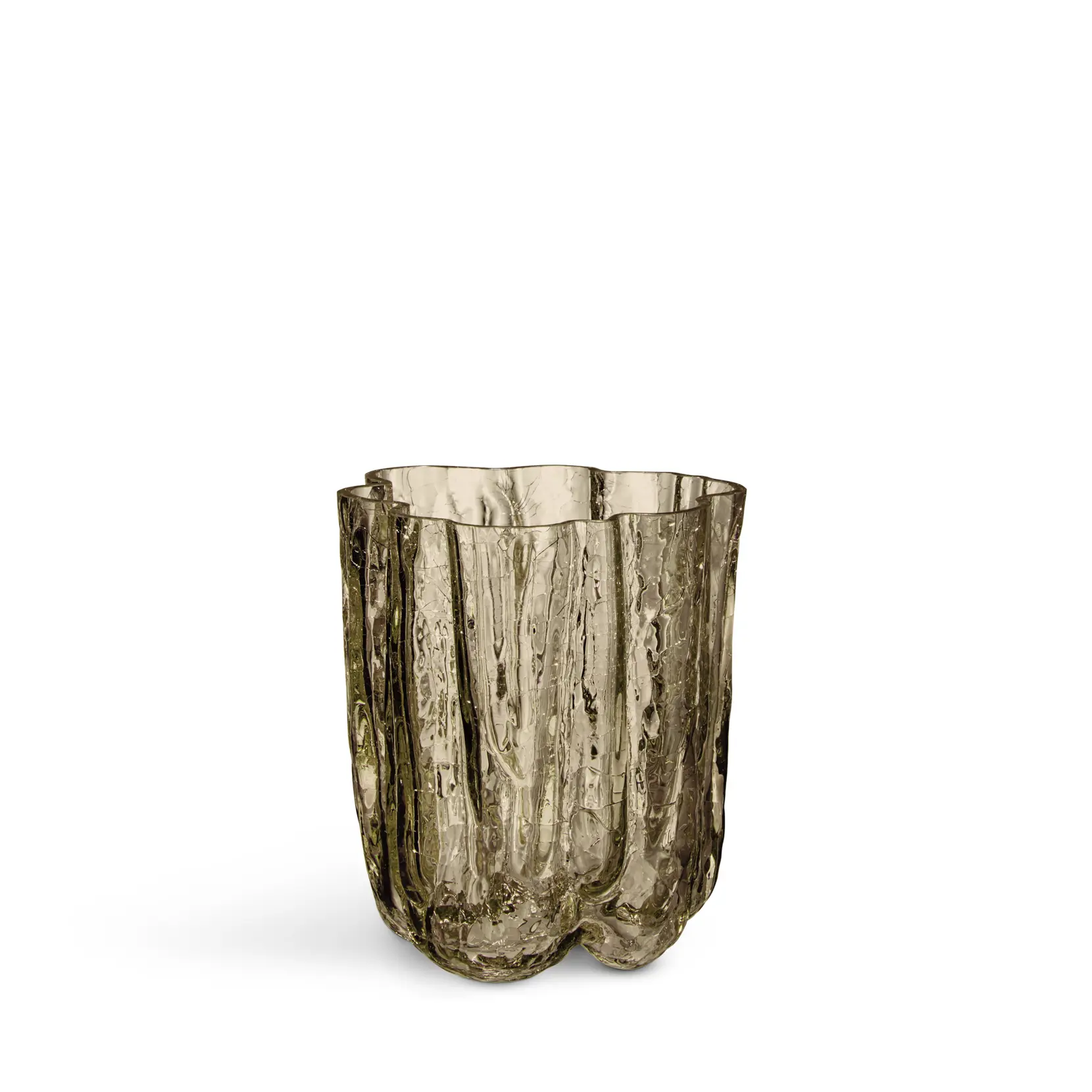 Bild på Crackle vas taupe 121mm Bild på Crackle vas taupe 121mm
