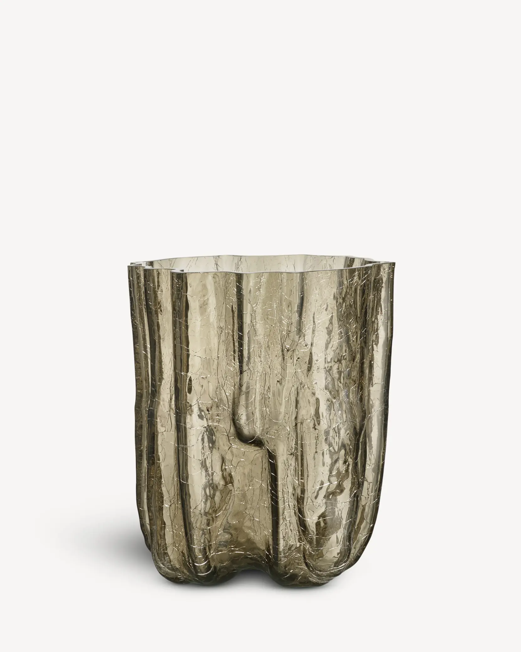 Bild på Crackle vase taupe 270mm Bild på Crackle vase taupe 270mm