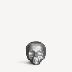 Bild på Still life skull ljuslykta silver 85mm