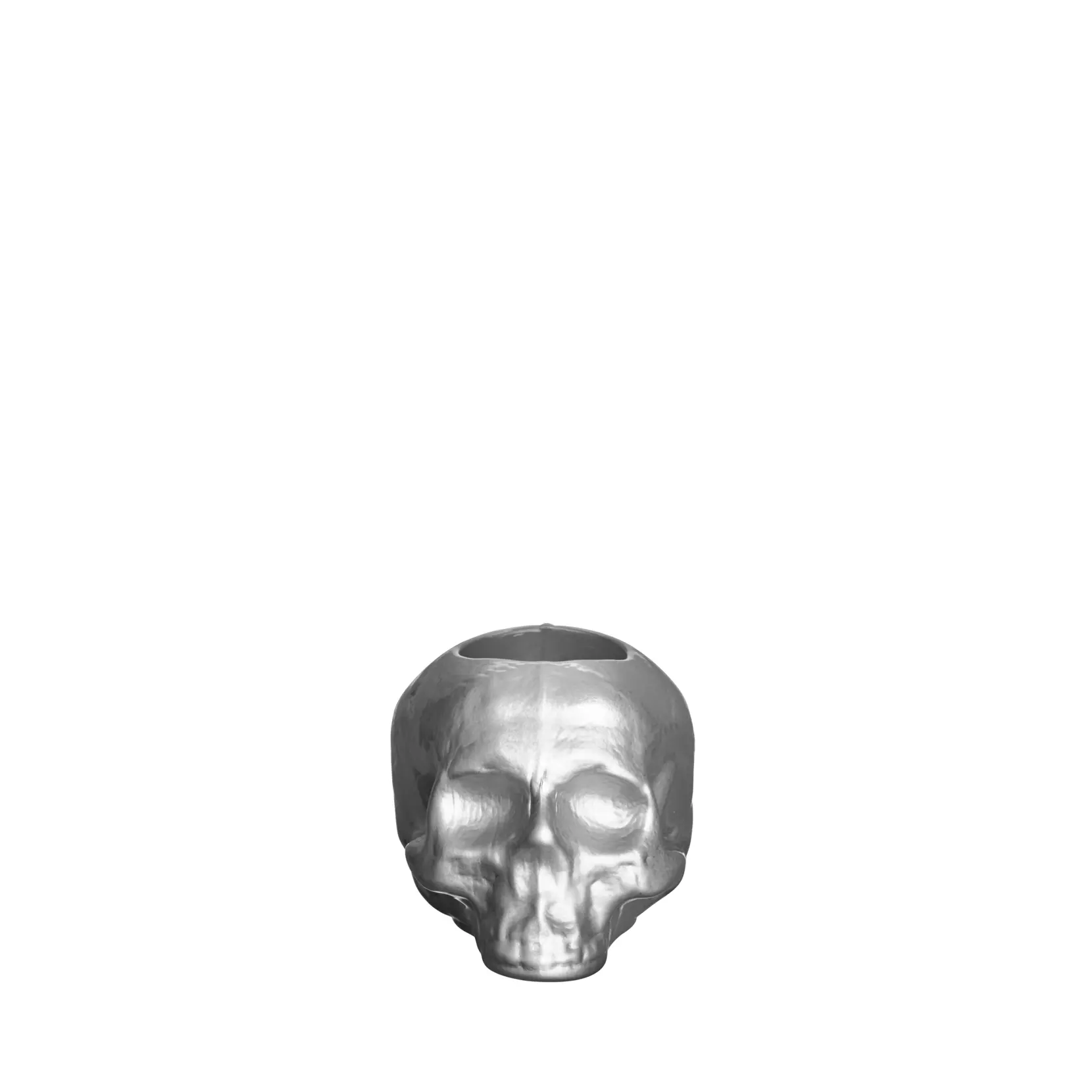 Bild på Still life skull ljuslykta silver 85mm Bild på Still life skull ljuslykta silver 85mm