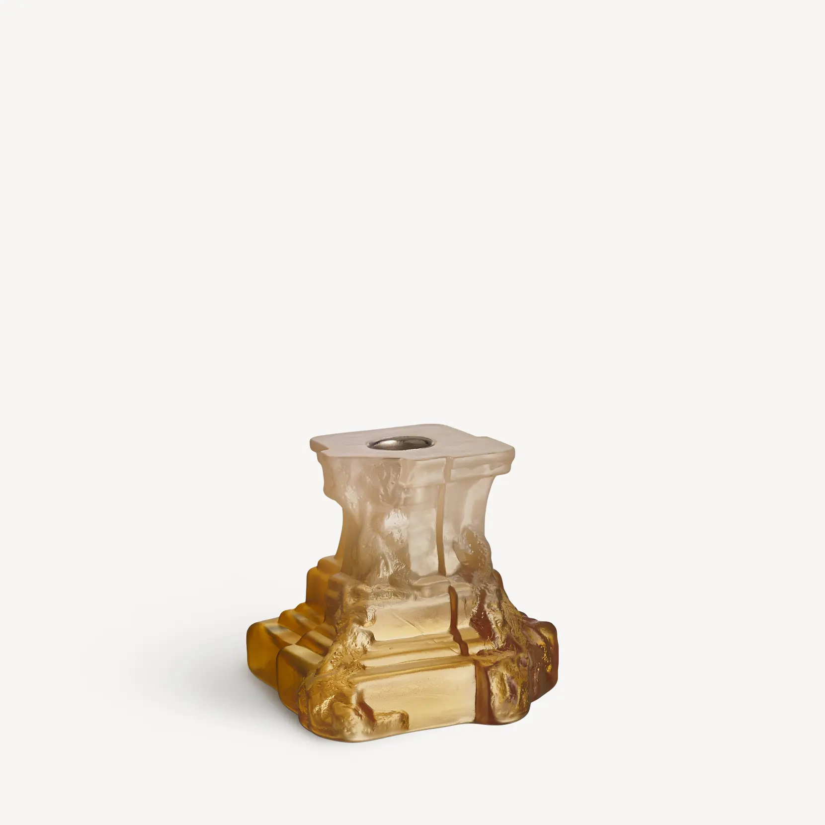 Bild på Rocky Baroque ljusstake bärnstensfärgat dis 95mm Bild på Rocky Baroque ljusstake bärnstensfärgat dis 95mm