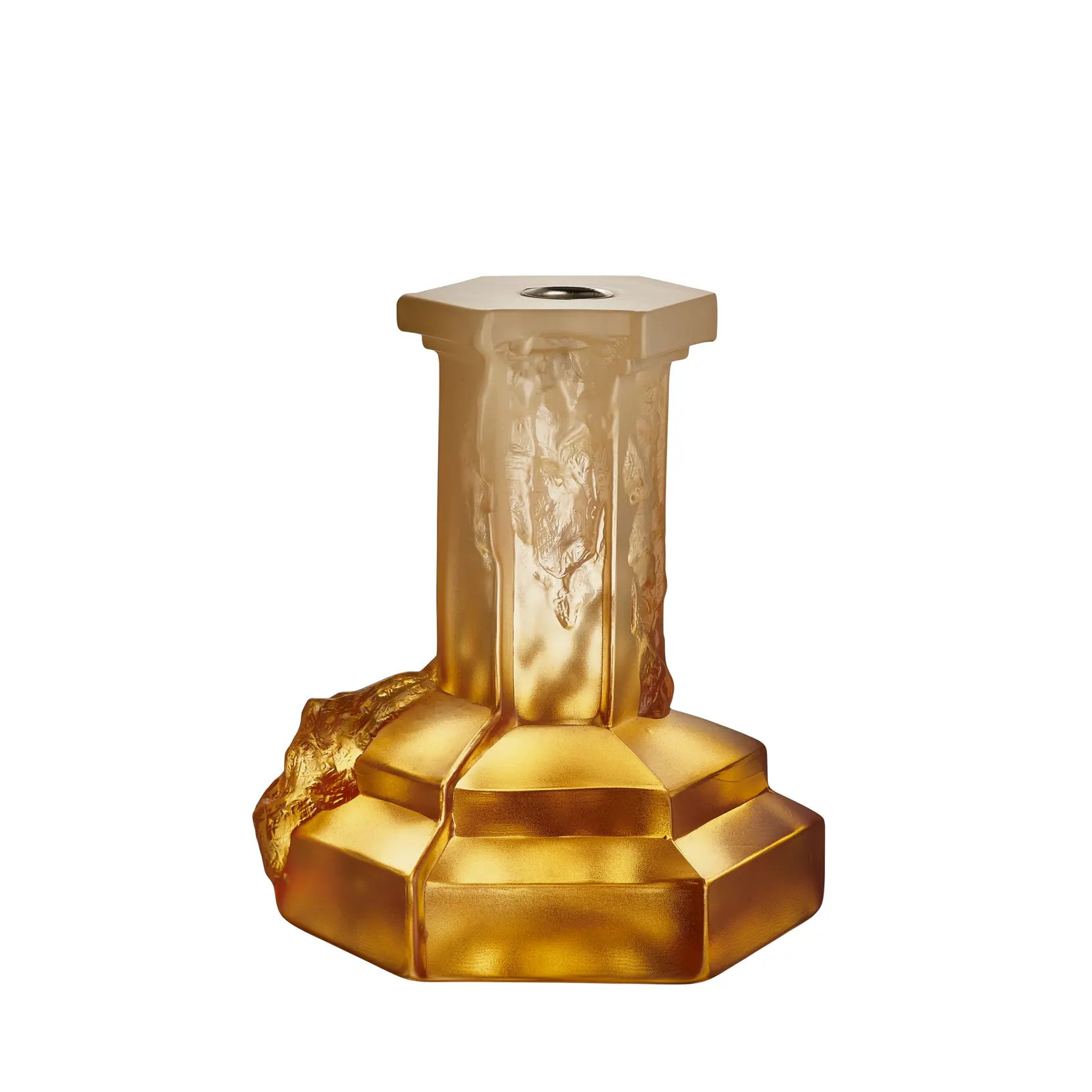 Bild på Rocky Baroque ljusstake bärnstensfärgat dis 175mm Bild på Rocky Baroque ljusstake bärnstensfärgat dis 175mm